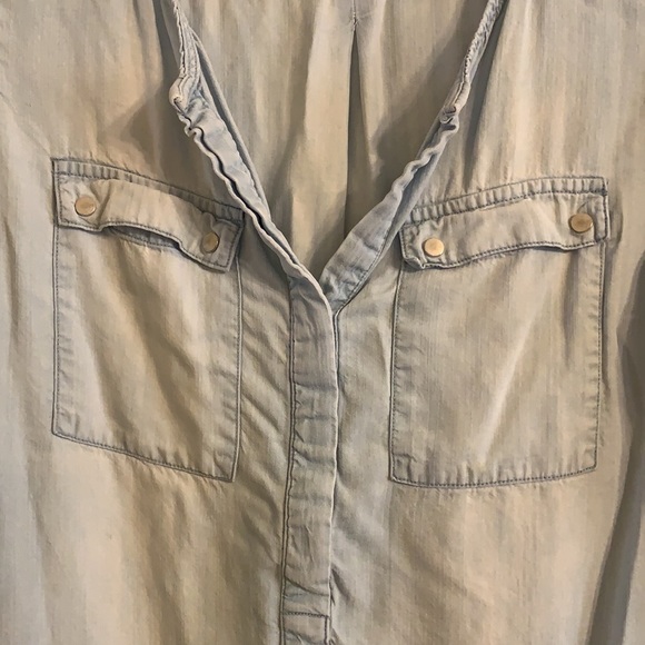 Taylor & Sage 3/4 Sleeve Denim Shirt - Picture 3 of 7